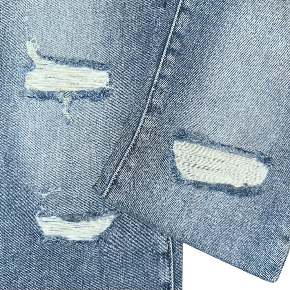 NWT Good American Good Legs Straight Jeans Distressed Size 0/25 Retail $145 - Picture 4 of 6